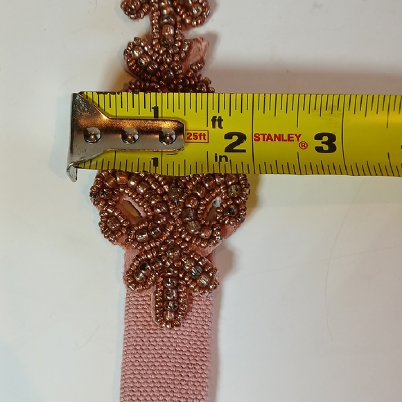? Peach Beaded Leather & Stretch Belt Bohemian Cottagecore Lolita main image 7